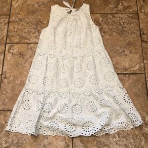 Loft tiered Eyelet dress